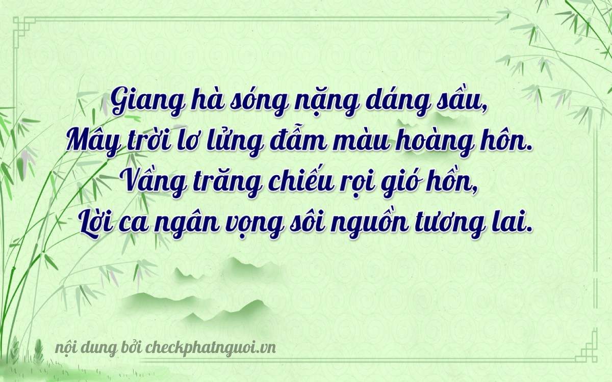 Bài thơ ý nghĩa cho <b>biển số 90B1-68462</b> tại website checkphatnguoi.vn