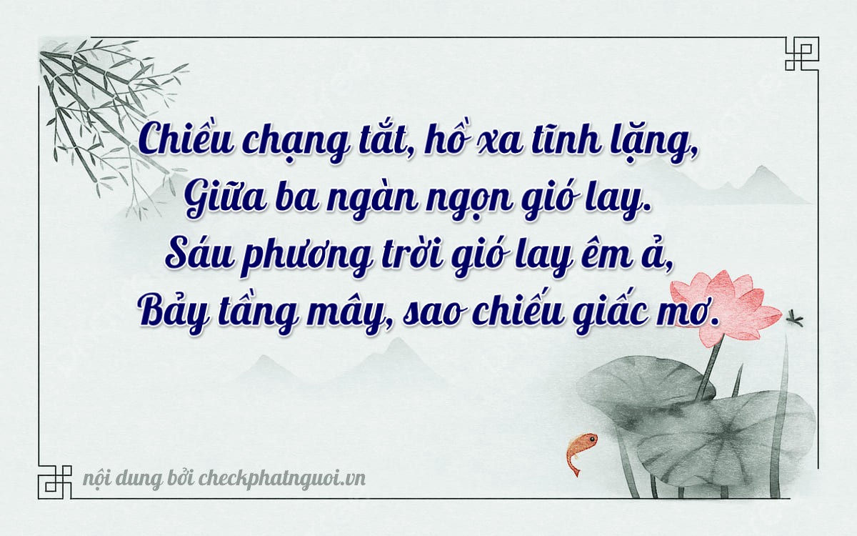 Bài thơ ý nghĩa cho <b>biển số 90B1-75627</b> tại website checkphatnguoi.vn