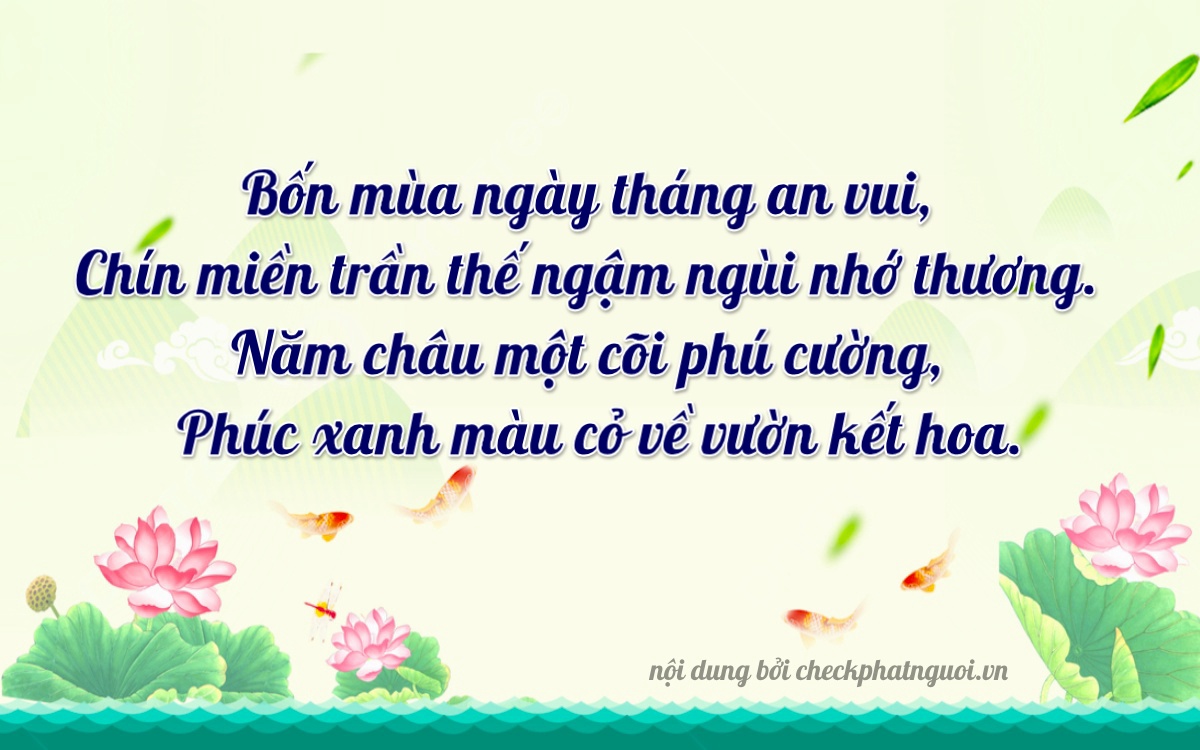 Bài thơ ý nghĩa cho <b>biển số 90B2-45491</b> tại website checkphatnguoi.vn