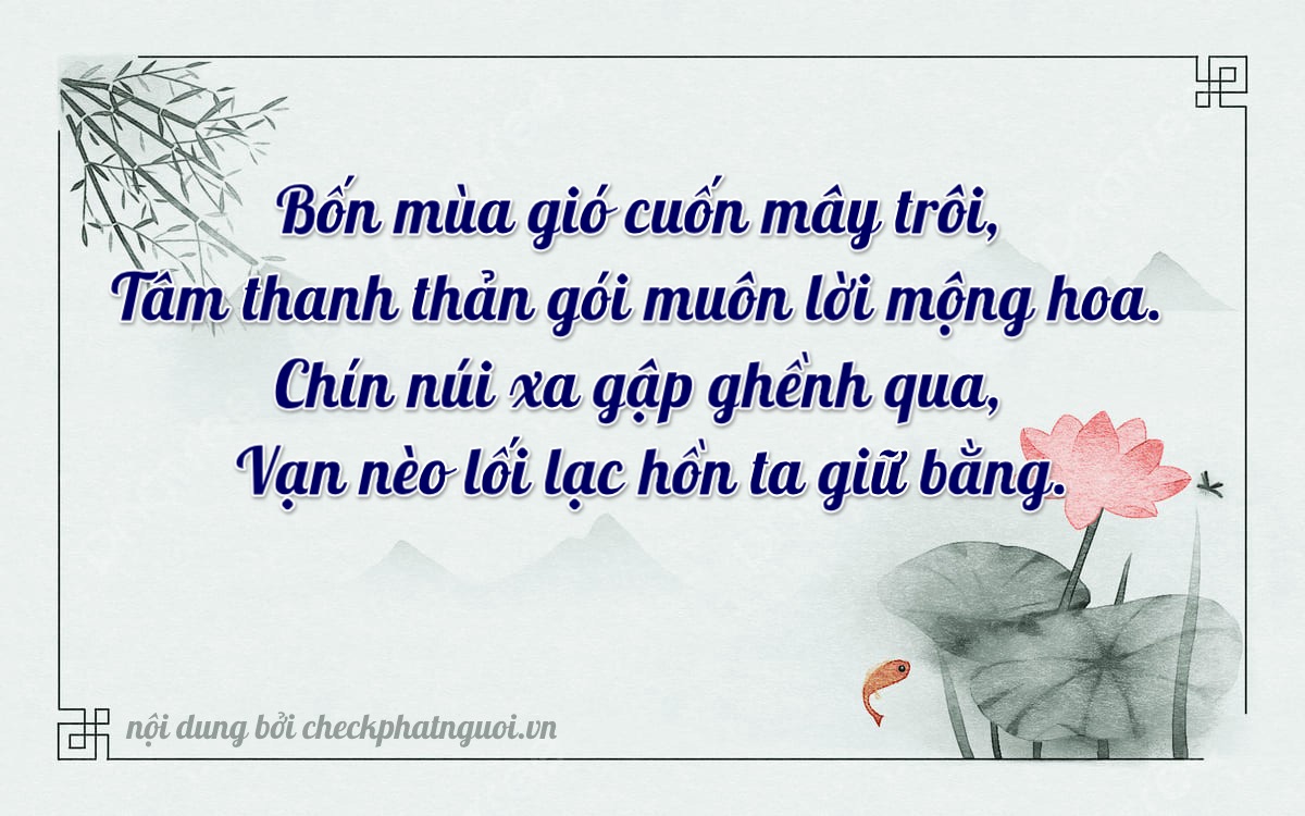 Bài thơ ý nghĩa cho <b>biển số 90B2-49994</b> tại website checkphatnguoi.vn