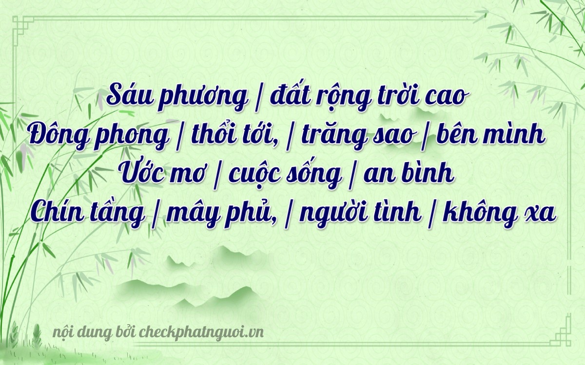 Bài thơ ý nghĩa cho <b>biển số 90B2-63567</b> tại website checkphatnguoi.vn