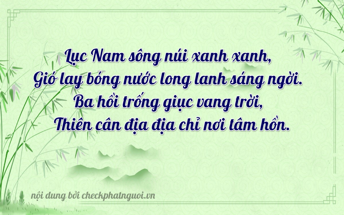 Bài thơ ý nghĩa cho <b>biển số 90B2-64362</b> tại website checkphatnguoi.vn