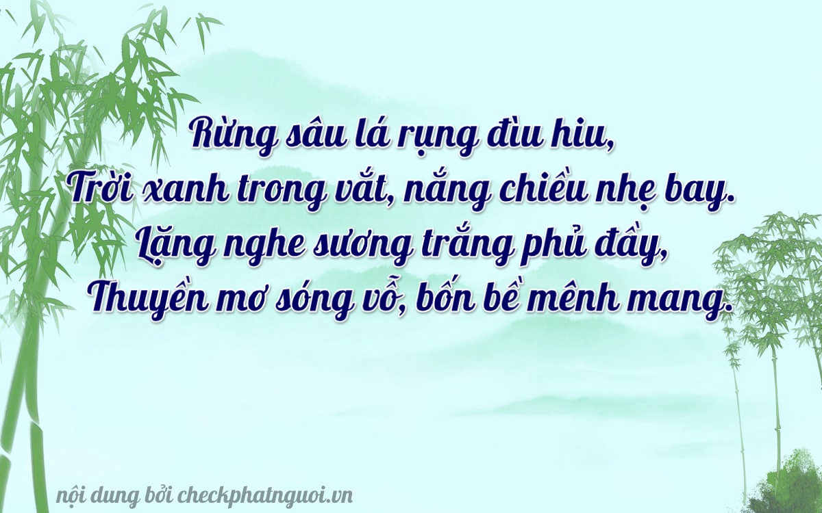 Bài thơ ý nghĩa cho <b>biển số 90B2-65042</b> tại website checkphatnguoi.vn