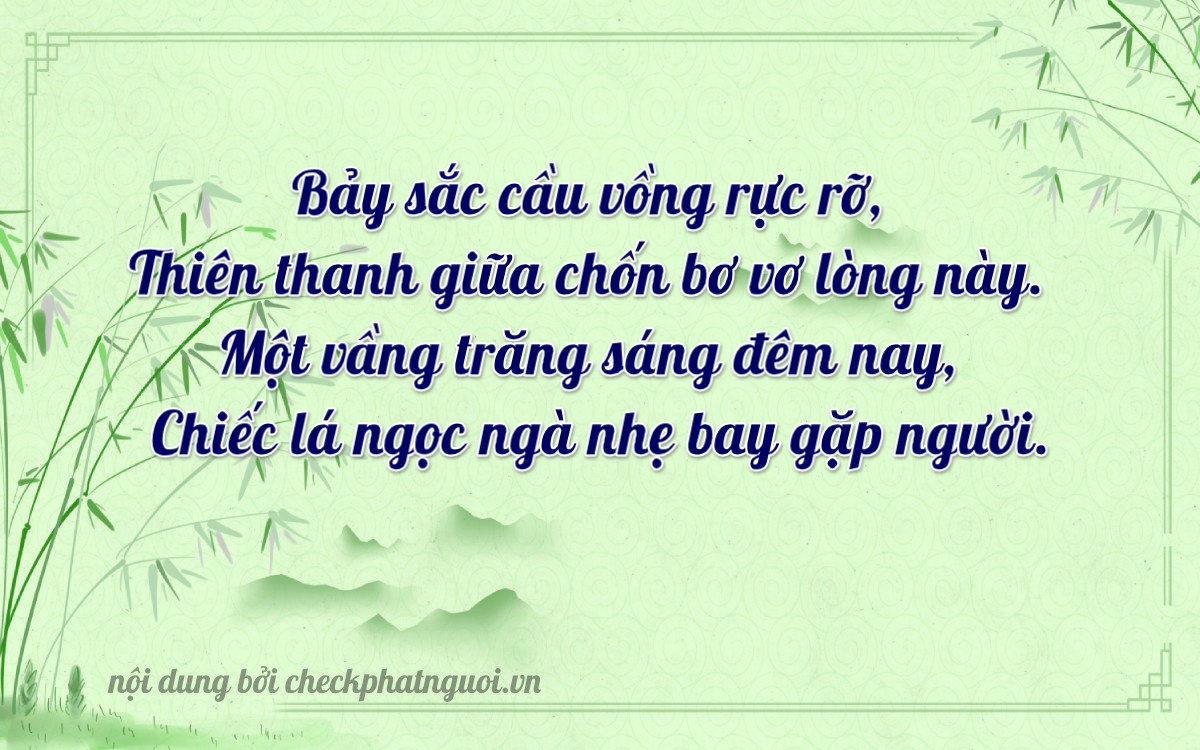 Bài thơ ý nghĩa cho <b>biển số 90B2-77168</b> tại website checkphatnguoi.vn