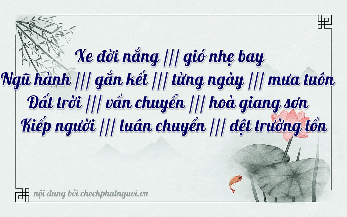 Bài thơ ý nghĩa cho <b>biển số 90B3-08331</b> tại website checkphatnguoi.vn