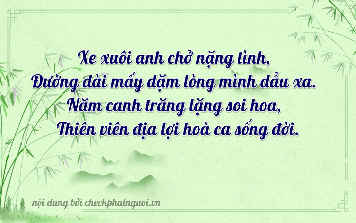 Bài thơ ý nghĩa cho <b>biển số 90B3-12598</b> tại website checkphatnguoi.vn
