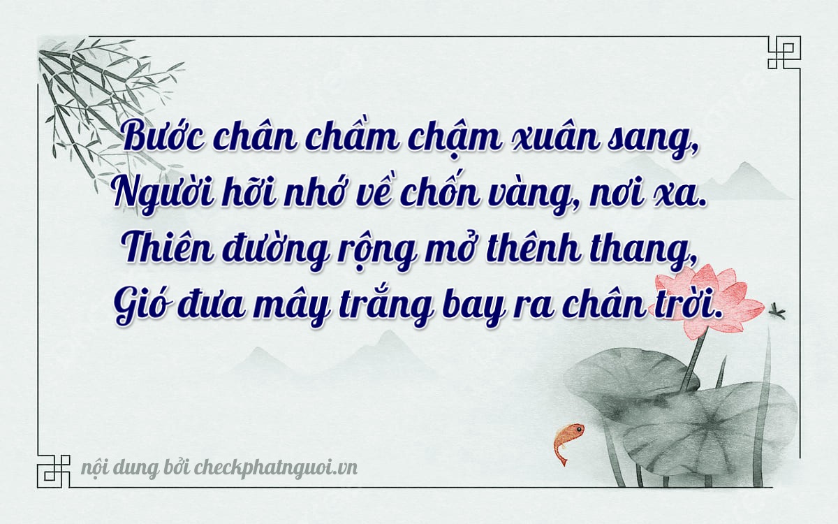 Bài thơ ý nghĩa cho <b>biển số 90B3-17004</b> tại website checkphatnguoi.vn