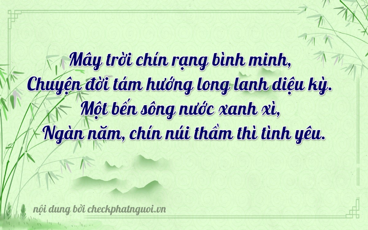Bài thơ ý nghĩa cho <b>biển số 90B3-28895</b> tại website checkphatnguoi.vn