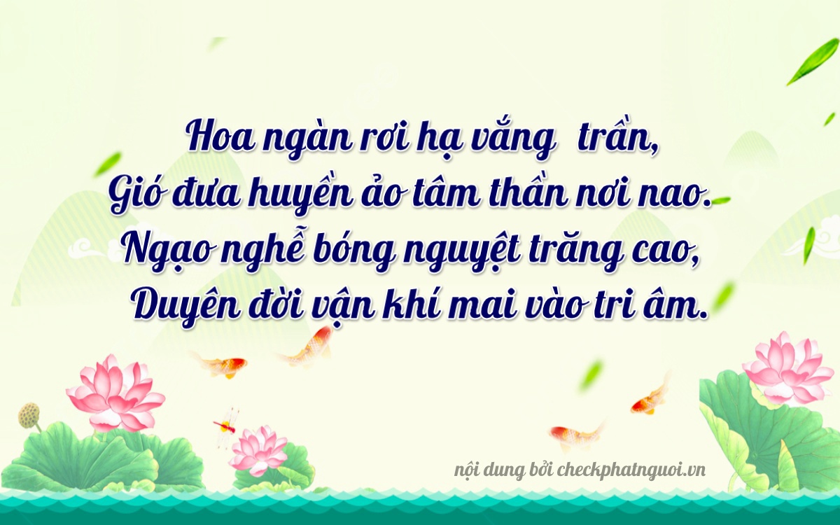 Bài thơ ý nghĩa cho <b>biển số 90B3-45969</b> tại website checkphatnguoi.vn