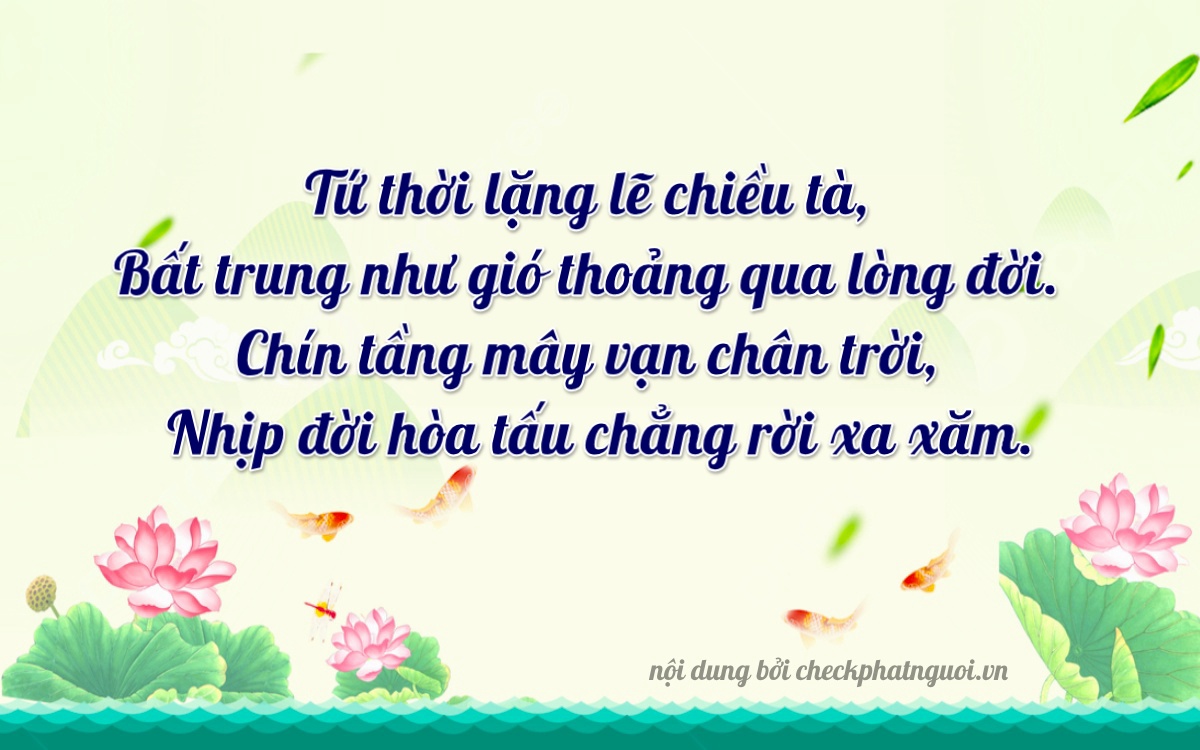 Bài thơ ý nghĩa cho <b>biển số 90B3-48981</b> tại website checkphatnguoi.vn