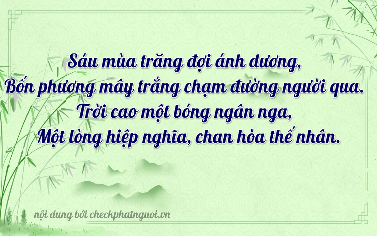 Bài thơ ý nghĩa cho <b>biển số 90B3-60341</b> tại website checkphatnguoi.vn