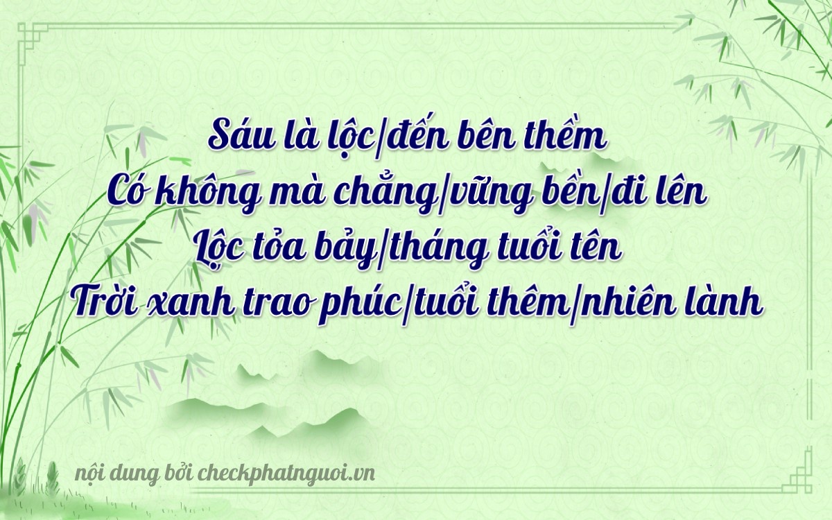 Bài thơ ý nghĩa cho <b>biển số 90B4-06007</b> tại website checkphatnguoi.vn