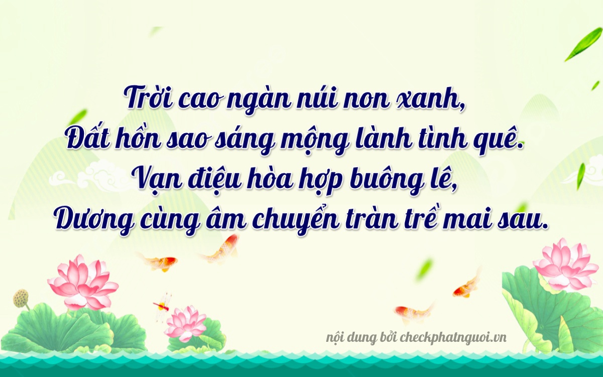 Bài thơ ý nghĩa cho <b>biển số 90B5-03376</b> tại website checkphatnguoi.vn