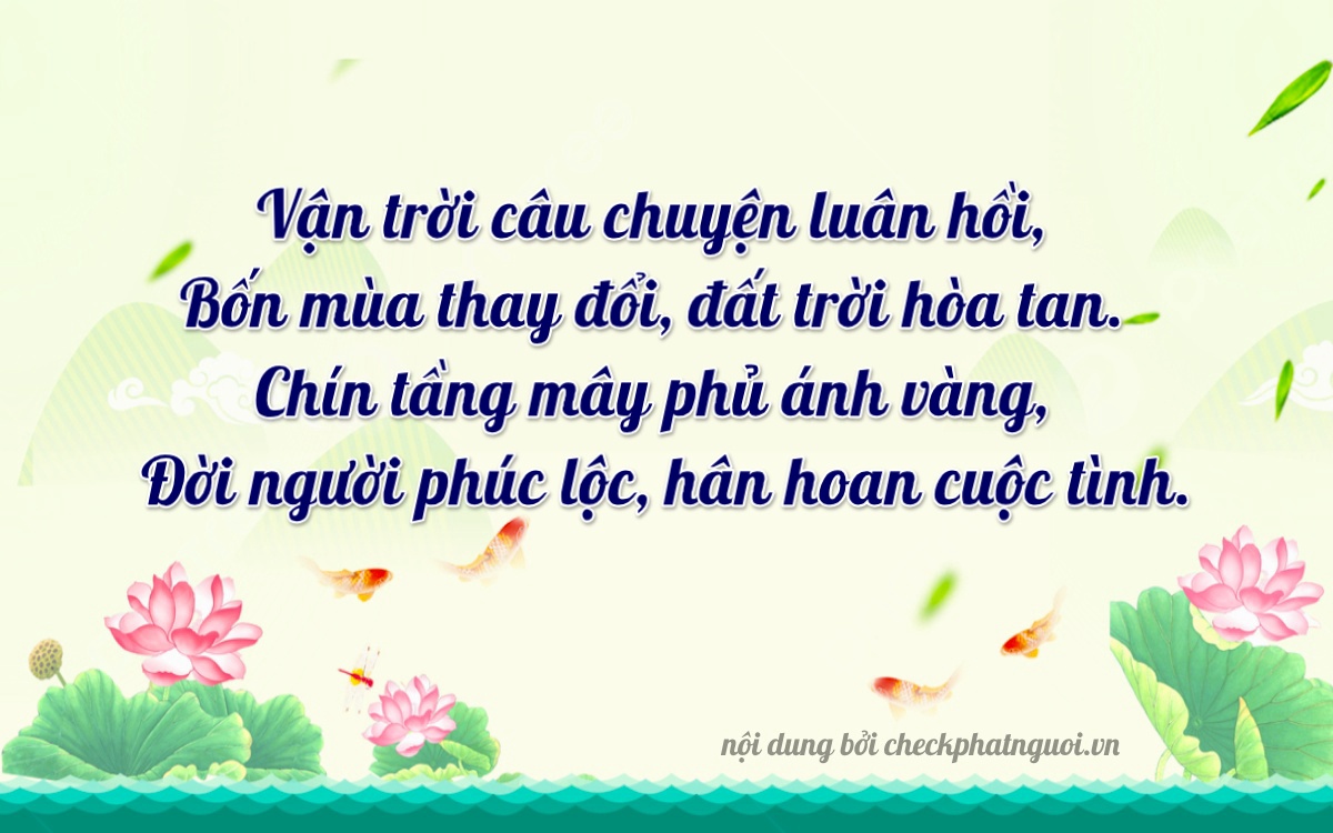 Bài thơ ý nghĩa cho <b>biển số 90B5-04969</b> tại website checkphatnguoi.vn