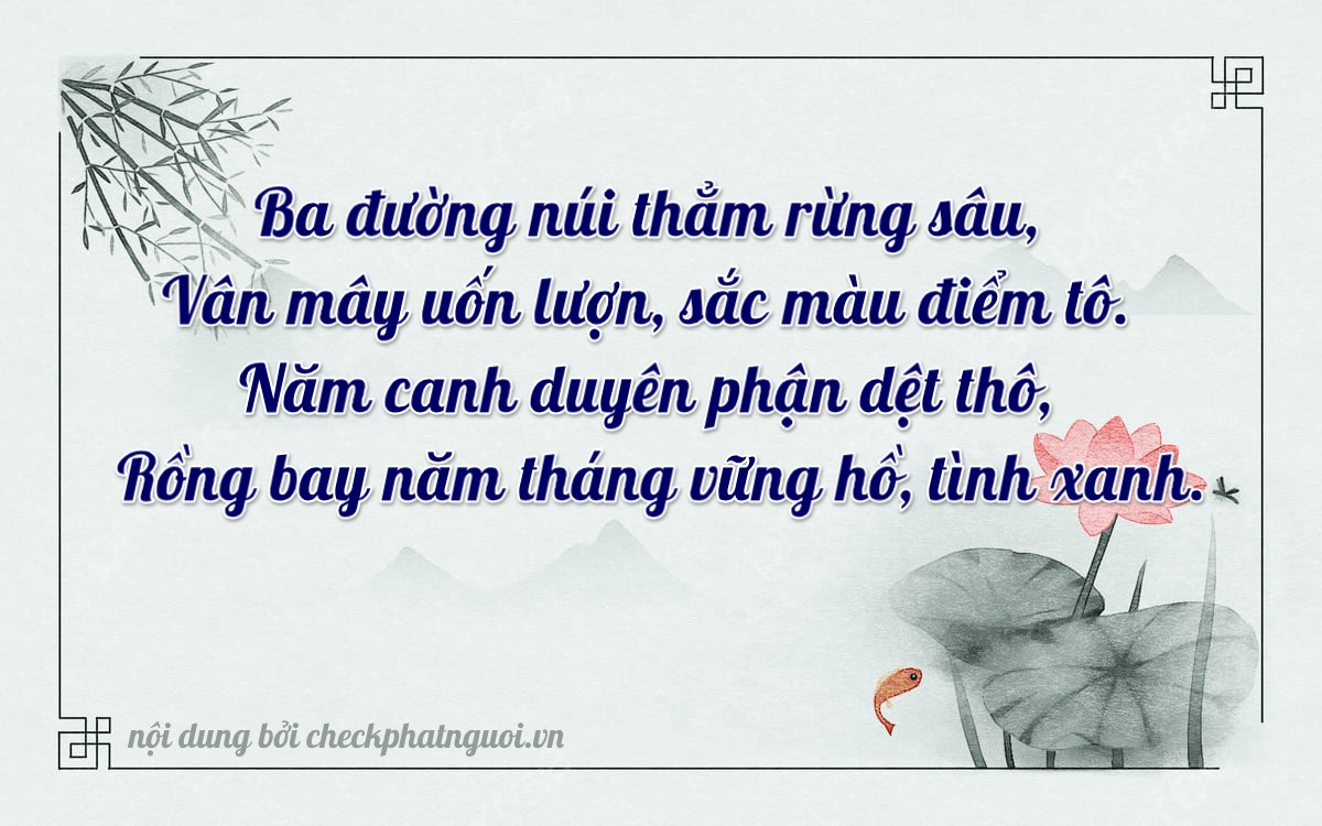 Bài thơ ý nghĩa cho <b>biển số 90B6-03595</b> tại website checkphatnguoi.vn