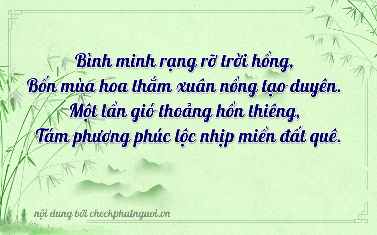 Bài thơ ý nghĩa cho <b>biển số 90C-14418</b> tại website checkphatnguoi.vn