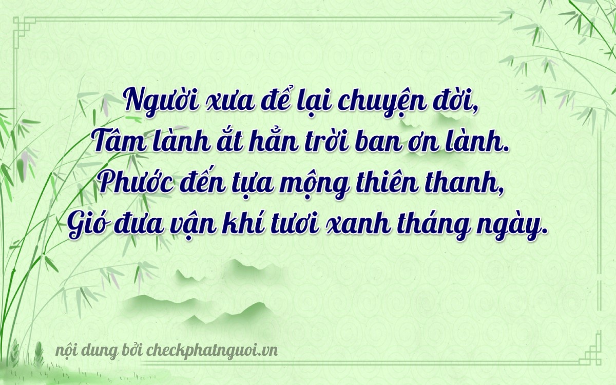 Bài thơ ý nghĩa cho <b>biển số 90C-26899</b> tại website checkphatnguoi.vn