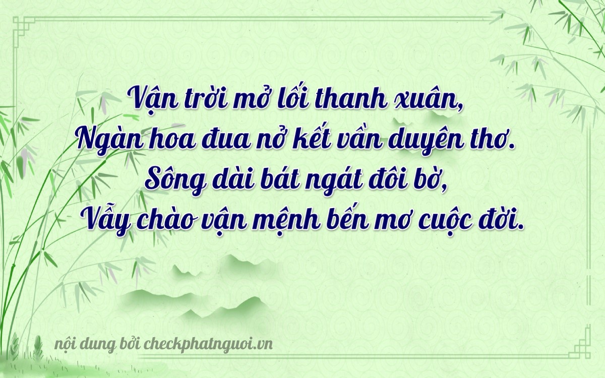 Bài thơ ý nghĩa cho <b>biển số 90D-08599</b> tại website checkphatnguoi.vn