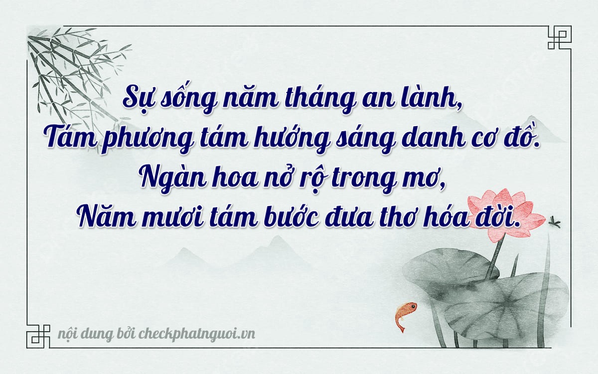 Bài thơ ý nghĩa cho <b>biển số 90D1-05865</b> tại website checkphatnguoi.vn