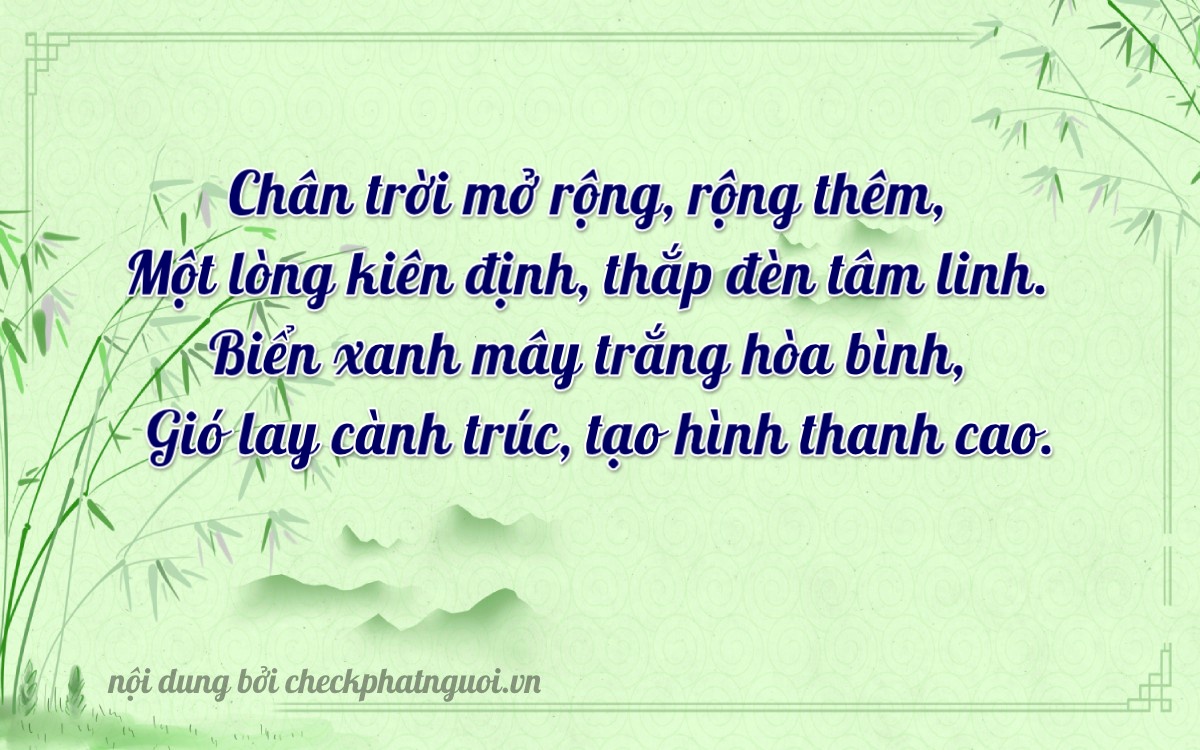 Bài thơ ý nghĩa cho <b>biển số 90F-00161</b> tại website checkphatnguoi.vn
