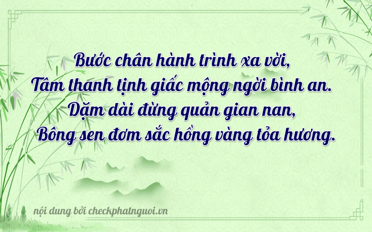 Bài thơ ý nghĩa cho <b>biển số 90H-69590</b> tại website checkphatnguoi.vn