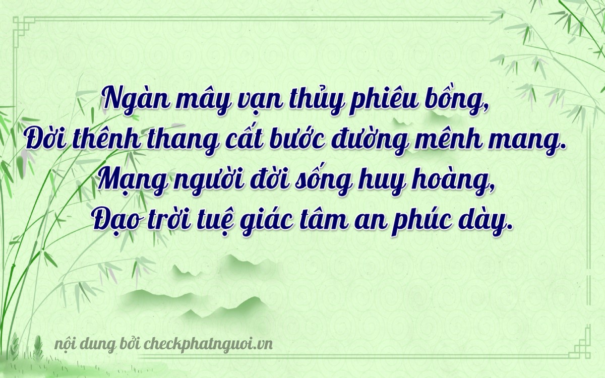 Bài thơ ý nghĩa cho <b>biển số 90H-92203</b> tại website checkphatnguoi.vn