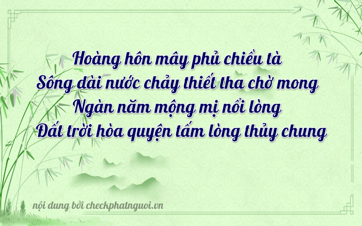 Bài thơ ý nghĩa cho <b>biển số 90LD-00387</b> tại website checkphatnguoi.vn