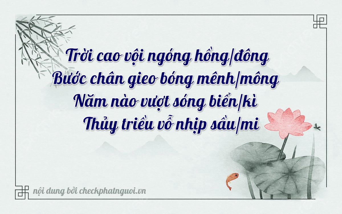 Bài thơ ý nghĩa cho <b>biển số 92A-05507</b> tại website checkphatnguoi.vn