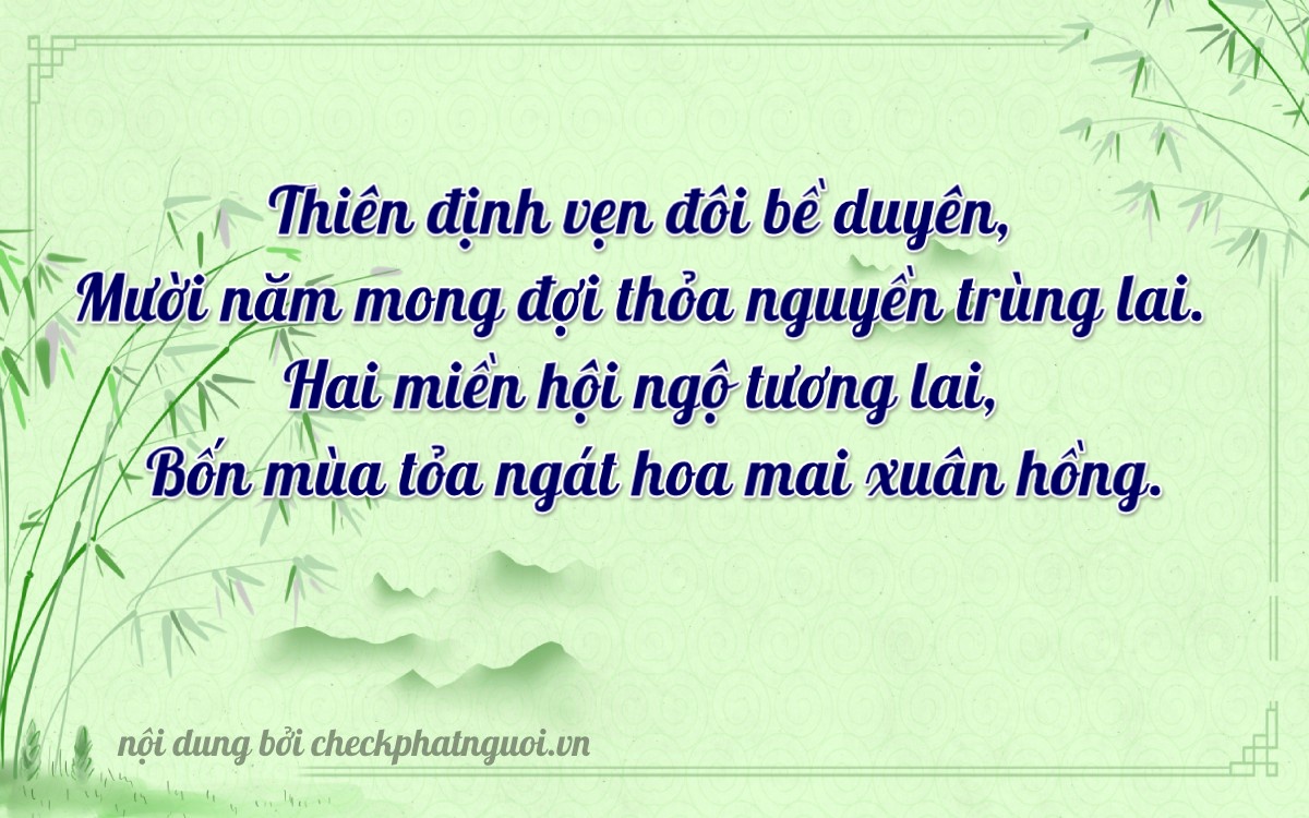 Bài thơ ý nghĩa cho <b>biển số 92A-12342</b> tại website checkphatnguoi.vn