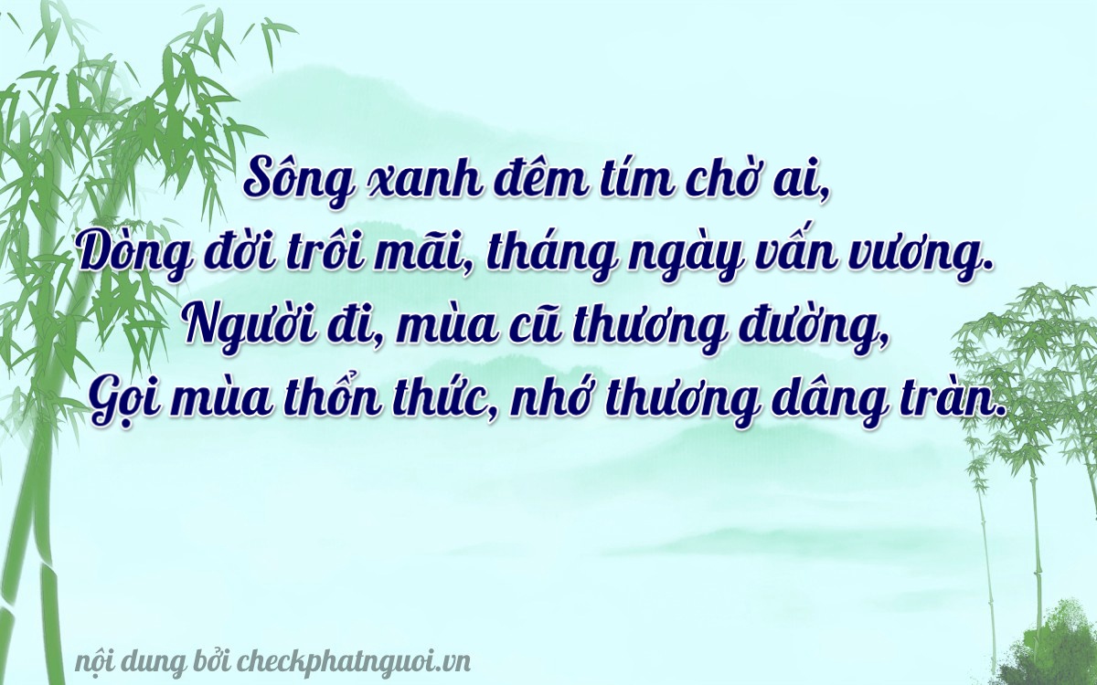 Bài thơ ý nghĩa cho <b>biển số 92A-22309</b> tại website checkphatnguoi.vn