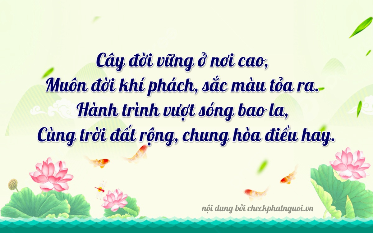 Bài thơ ý nghĩa cho <b>biển số 92A-35033</b> tại website checkphatnguoi.vn