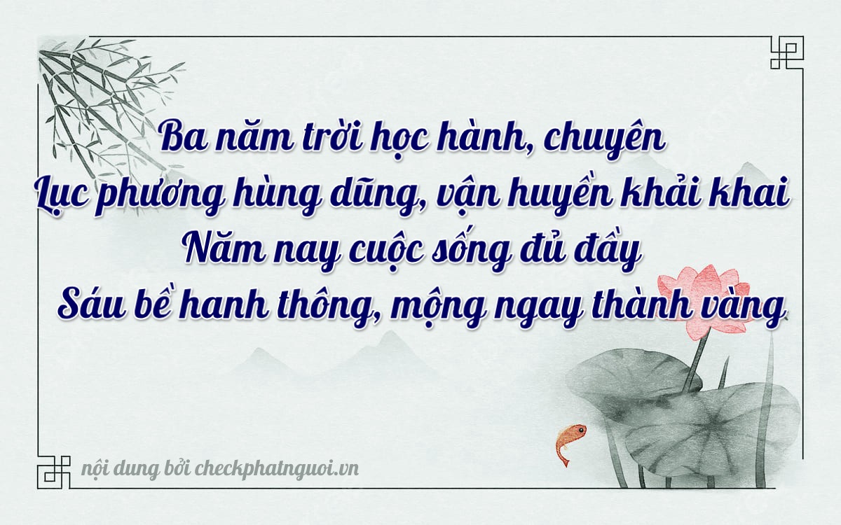 Bài thơ ý nghĩa cho <b>biển số 92A-36568</b> tại website checkphatnguoi.vn
