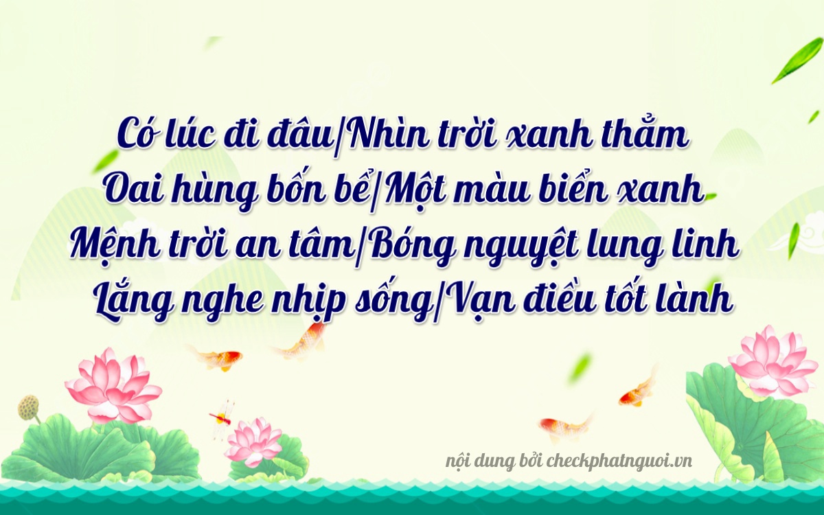 Bài thơ ý nghĩa cho <b>biển số 92A-37594</b> tại website checkphatnguoi.vn