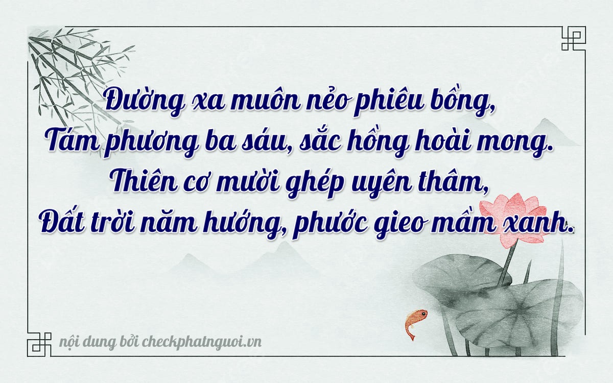Bài thơ ý nghĩa cho <b>biển số 92A-38105</b> tại website checkphatnguoi.vn
