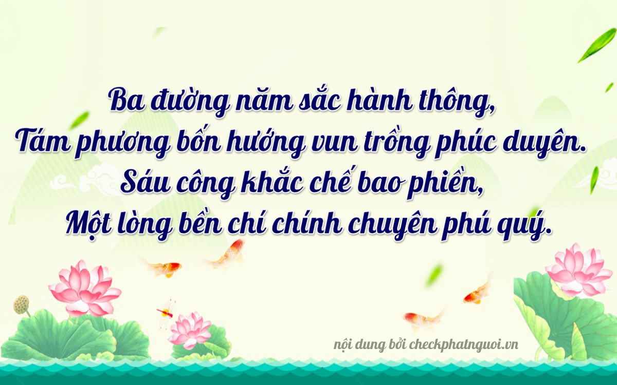 Bài thơ ý nghĩa cho <b>biển số 92A-38516</b> tại website checkphatnguoi.vn