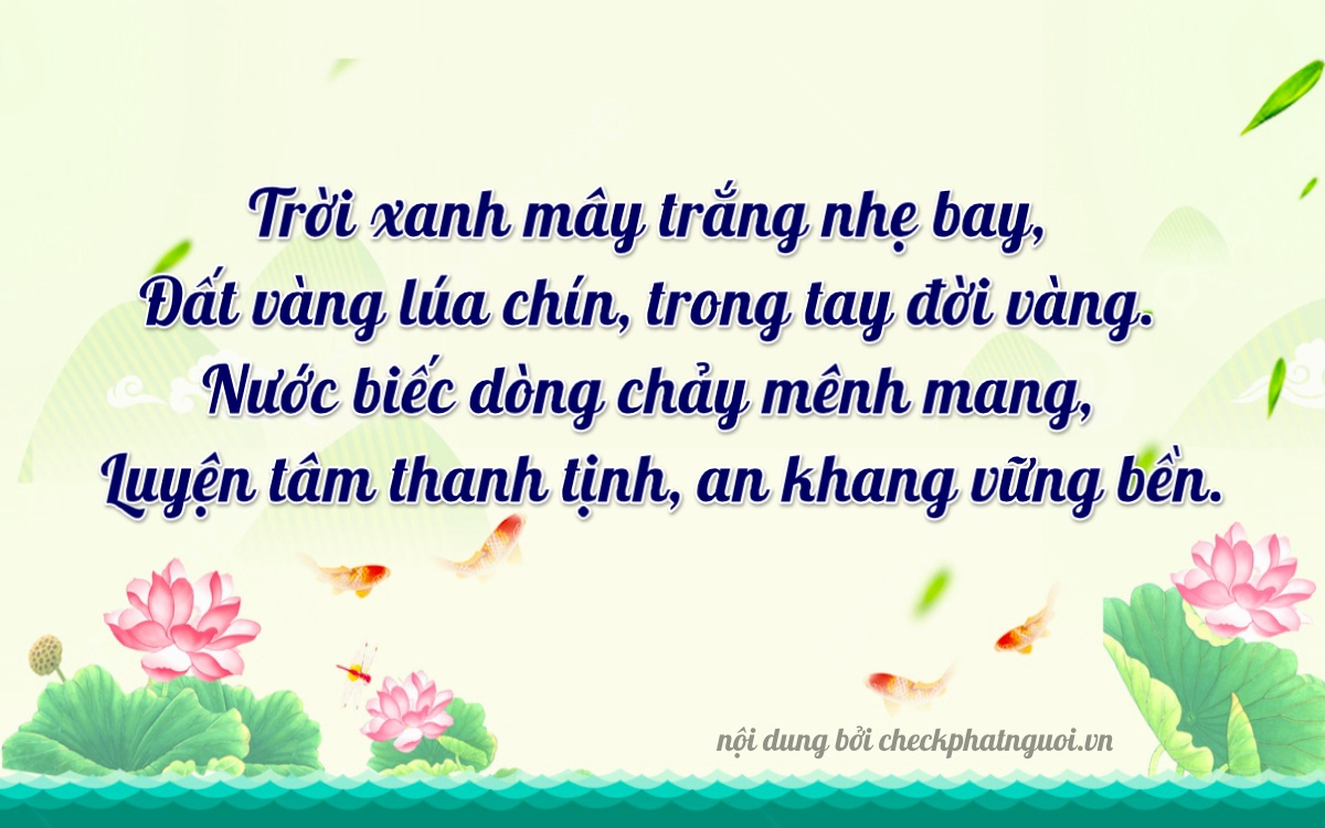 Bài thơ ý nghĩa cho <b>biển số 92A-39144</b> tại website checkphatnguoi.vn