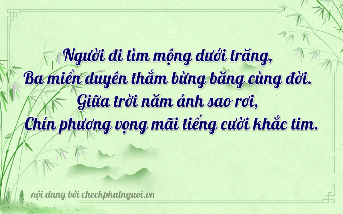 Bài thơ ý nghĩa cho <b>biển số 92A-39507</b> tại website checkphatnguoi.vn