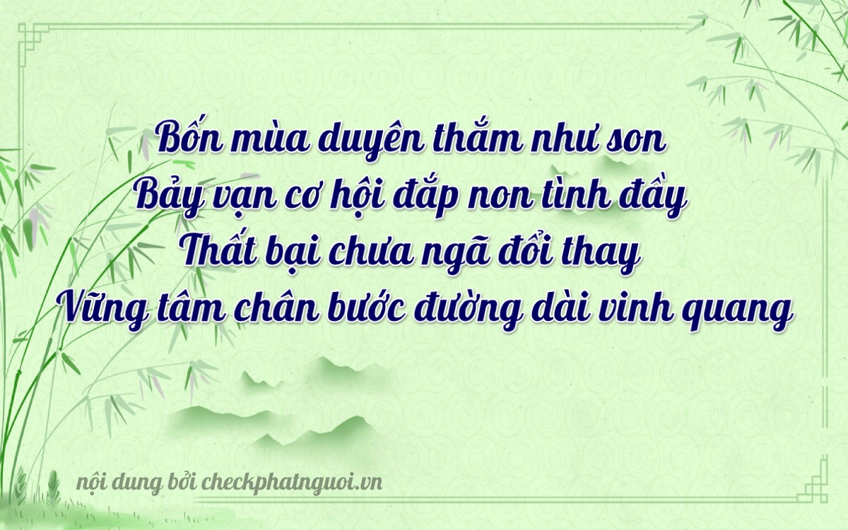 Bài thơ ý nghĩa cho <b>biển số 92A-40777</b> tại website checkphatnguoi.vn