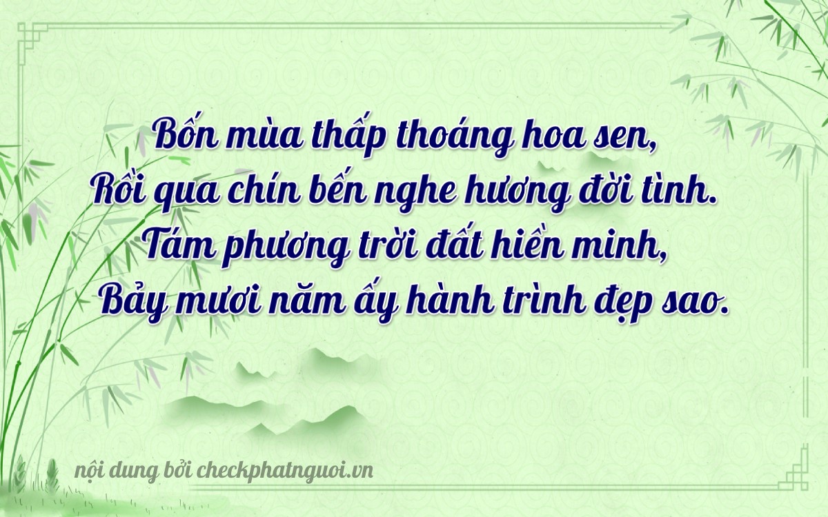Bài thơ ý nghĩa cho <b>biển số 92A-40877</b> tại website checkphatnguoi.vn