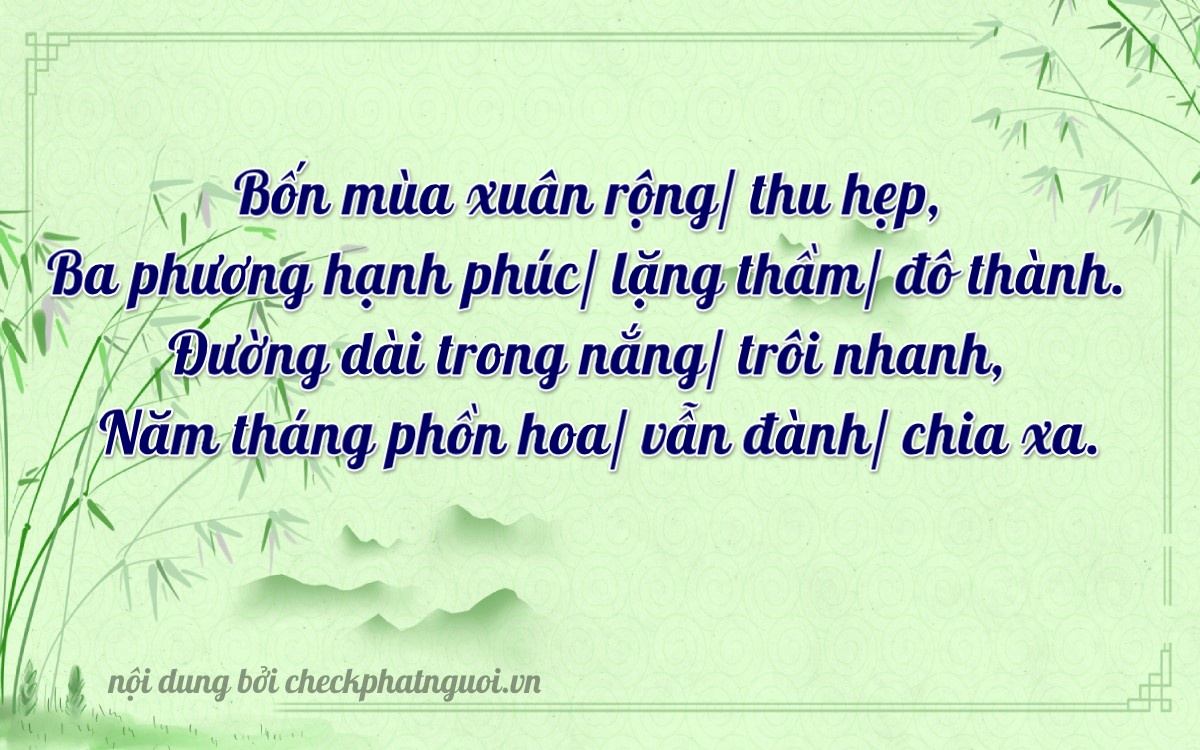 Bài thơ ý nghĩa cho <b>biển số 92A-43056</b> tại website checkphatnguoi.vn