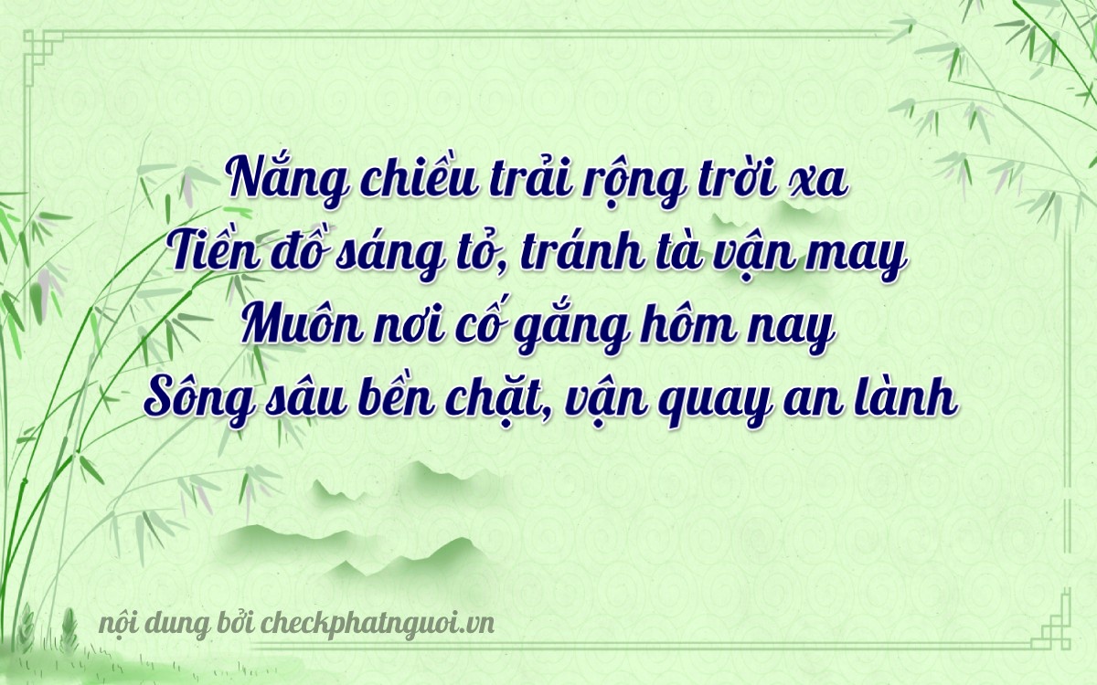 Bài thơ ý nghĩa cho <b>biển số 92B1-32059</b> tại website checkphatnguoi.vn