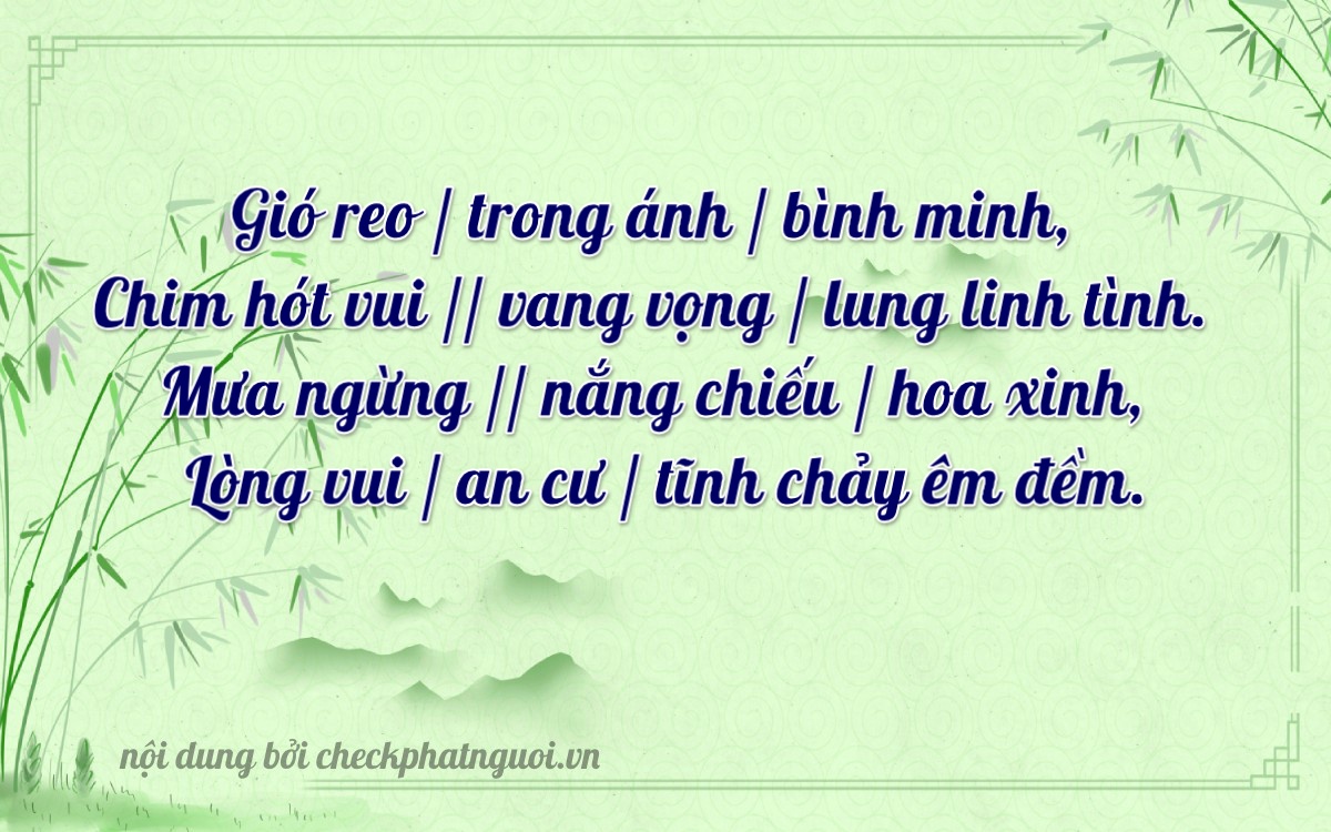 Bài thơ ý nghĩa cho <b>biển số 92BA-03233</b> tại website checkphatnguoi.vn