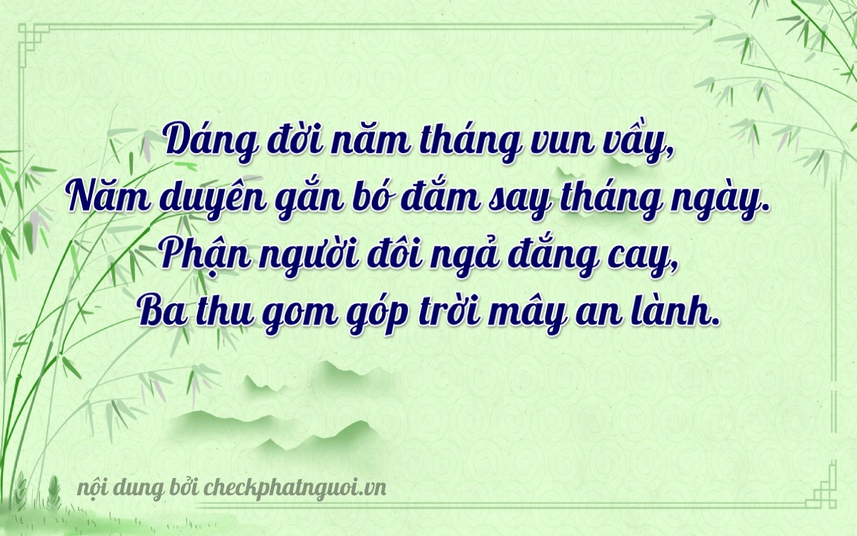 Bài thơ ý nghĩa cho <b>biển số 92C1-05523</b> tại website checkphatnguoi.vn