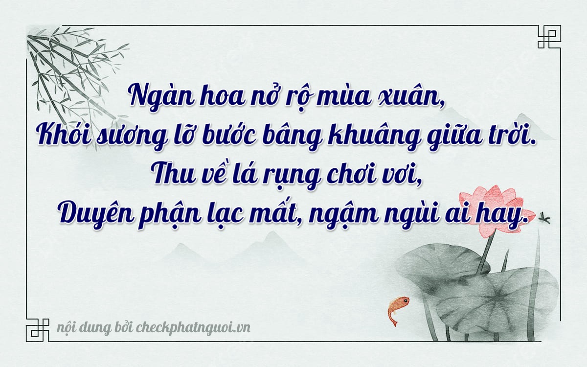 Bài thơ ý nghĩa cho <b>biển số 92CA-00497</b> tại website checkphatnguoi.vn