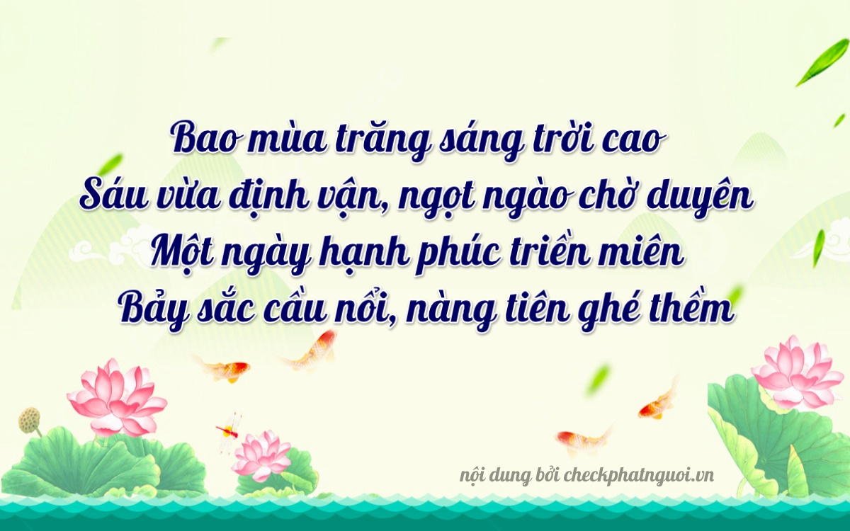 Bài thơ ý nghĩa cho <b>biển số 92CA-06172</b> tại website checkphatnguoi.vn