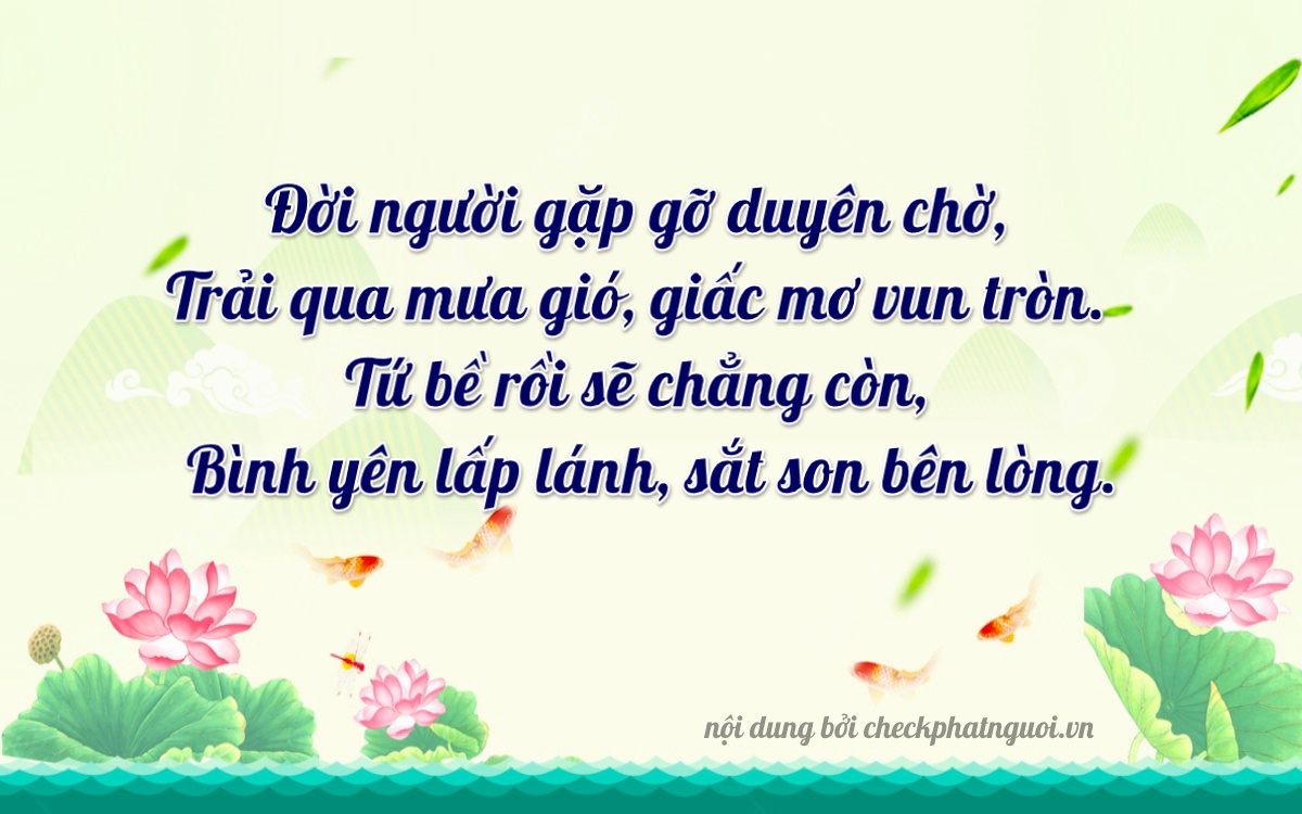 Bài thơ ý nghĩa cho <b>biển số 92CA-12144</b> tại website checkphatnguoi.vn