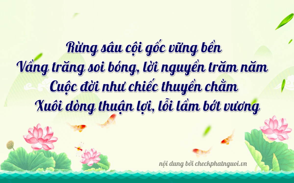 Bài thơ ý nghĩa cho <b>biển số 92D1-67368</b> tại website checkphatnguoi.vn