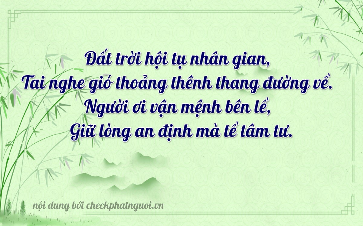 Bài thơ ý nghĩa cho <b>biển số 92D1-94209</b> tại website checkphatnguoi.vn