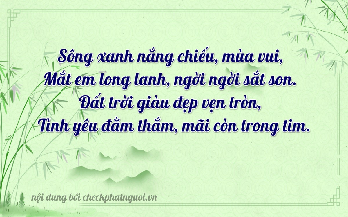 Bài thơ ý nghĩa cho <b>biển số 92E1-28203</b> tại website checkphatnguoi.vn