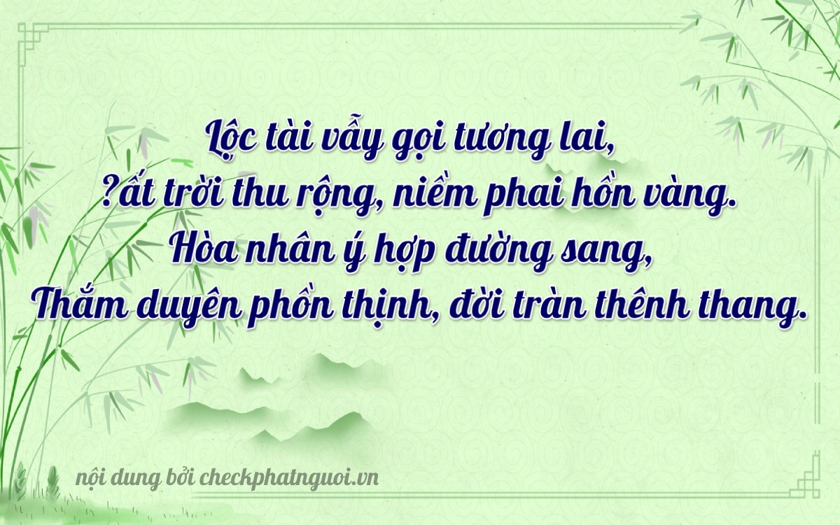 Bài thơ ý nghĩa cho <b>biển số 92E1-53757</b> tại website checkphatnguoi.vn